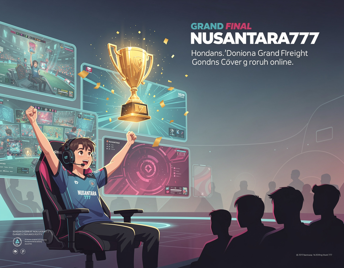 Ilustrasi recap final dan highlight pemenang untuk turnamen game online nusantara777